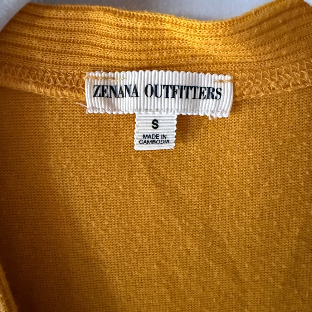 Zenana Outfitters Mustard Cardigan Sweater - Picture 3 of 3